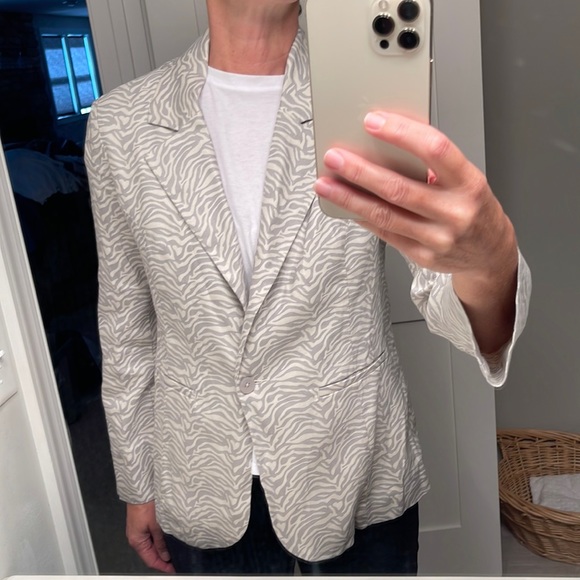 Level 99 one button zebra print blazer jacket size medium - Picture 5 of 6